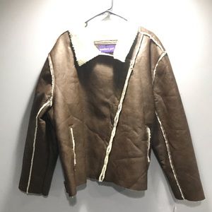 Plus size brown jacket